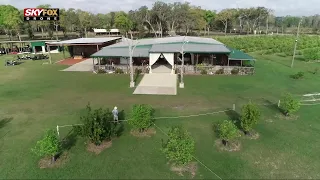 Take an aerial tour of this 23-acre lemon orchard wedding venue on Florida's Lake Thonotosassa