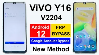 Vivo Y16 Frp Bypass Android 12 | Vivo Y16 Google Account Bypass | Vivo V2204 Gmail Lock Bypass 2023