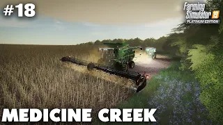 Medicine Creek #18 Harvesting Soybeans and Baling Straw, Farming Simulator 19 Timelapse, Seasons