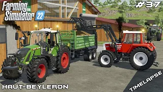 Working with FENDTs in GRASS fields | Animals on Haut-Beyleron | Farming Simulator 22 | Episode 37