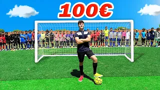 LE DERNIER QUI RATE SON PENALTY GAGNE 100€ ! (Mini Messi marque un but impossible😲)