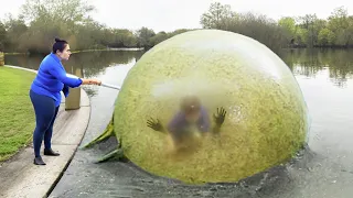 he got stuck in a BUBBLE...