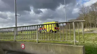 Hagel nieuwe Ambulance 06-155 met A1 onderweg naar Dinxperlo