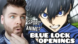 First Time Reacting to 'BLUE LOCK' Openings & Endings | ANIME REACTION