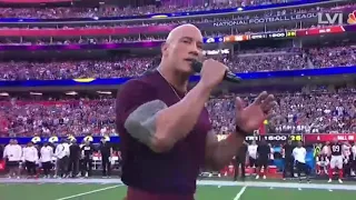The Rock Sings During The Super Bowl