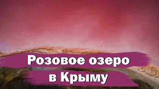 Розовое озеро в Крыму. Кояшское озеро. Опукский заповедник. Вид сверху.