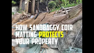 How Sandbaggy Coir Matting Protects Your Waterfront Property & Stops Erosion on Slopes