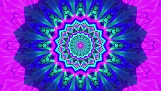 10 Hour - VJ LOOP NEON blue and pink Mandala Abstract Background- live wallpaper 4K Motion video