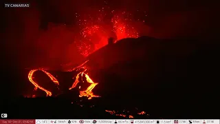Day 74: Giant shockwave visible before explosive eruption at La Palma Volcano