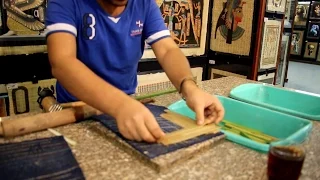 How To Make Papyrus - Cairo, Egypt 2014