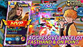 TOTALLY AGGRESSIVE FASTHAND TOP GLOBAL LANCELOT!! 🔥 RENZ REY LANCELOT | MOBILE LEGENDS