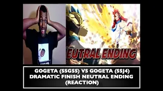 IT'S A...TIE? | Gogeta (SSGSS) vs Gogeta (SSJ4) Dramatic Finish Neutral Ending (REACTION)