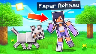 Playing As 2D PAPER In Minecraft!