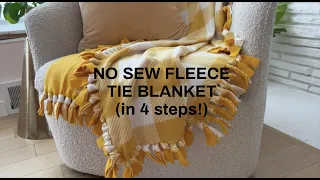 Easy No-Sew Fleece Blanket