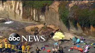 3 killed, 3 injured when beach bluff collapses