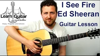 Ed Sheeran - Acoustic Guitar Lesson - I See Fire - Fingerstyle - Drue James