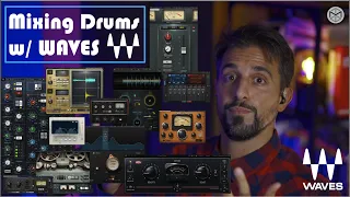 How to MIX DRUMS [START TO FINISH] - with Waves Plugins!!!