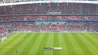 Italy vs Spain, Euro2020 semifinal. Italian National Anthem from Wembley Stadium. 06/07/2021