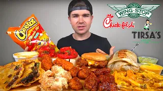 Eating EVERYTHING I CRAVE Mukbang! Mexican Food + Birria, WingStop, Flamin Hot + 80K Special