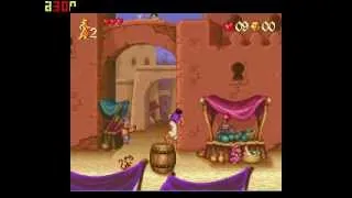 LET'S FAIL! - Disney's Aladdin SNES Walkthrough Level 1: The Market Place