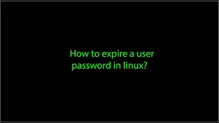 How to expire a user account in linux?