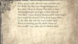 Sonnet 43: When most I wink, then do mine eyes best see