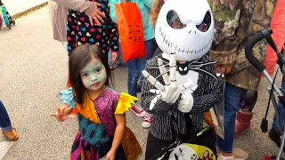 Sally Kids Costume and Makeup and Zomball Tomball Halloween Festival!