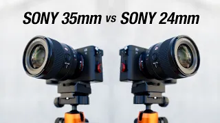 Sony 35mm 1.4 GM vs Sony 24mm 1.4 GM // WHICH LENS SHOULD YOU GET?