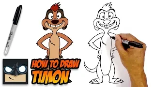 How to Draw Lion King | Timon | Step-by-Step Tutorial