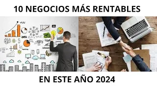 10 negocios RENTABLES con POCA INVERSION 2024