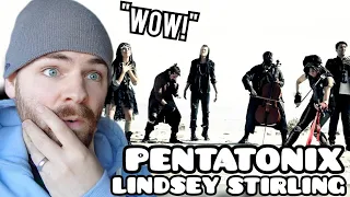 First Time Hearing Pentatonix & Lindsey Stirling "Radioactive" Reaction