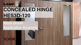 [FEATURE] Learn More! CONCEALED HINGE HES3D-120 Work Booth Application Example - Sugatsune Global