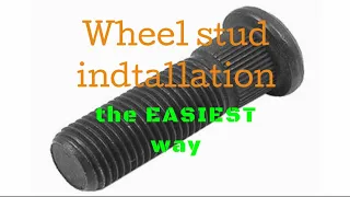 Broken wheel stud how to install the simplest way without taking everything apart