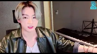 JUNGKOOK SINGING NOTHING LIKE US BY JUSTIN BIEBER ON HIS VLIVE | 030721