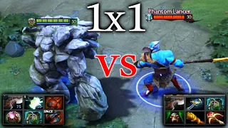 Tiny Stone Giant vs Phantom Lancer | 30 lvl Full Items | Who'll Beat? Guess? #dota2 #dota #wodota2