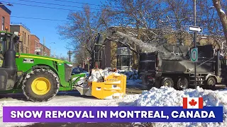 Snow Removal in Montreal: Saint-Henri Neighborhood [4K] #snowremoval