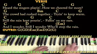Who'll Stop the Rain (CCR) Piano Cover Lesson with Chords/Lyrics
