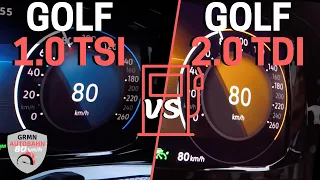 FUEL CONSUMPTION TEST ⛽ VW Golf 8 1.0 TSI vs 2.0 TDI