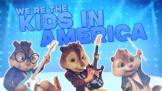 The Chipmunks - Kids In America (lyrics video)