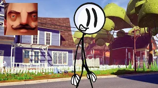 Hello Neighbor - My New Neighbor Henry Stickman History Gameplay Walkthrough