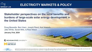 Stakeholder views on the local benefits and burdens of large-scale solar development in the US