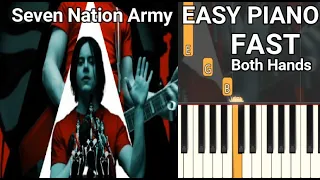 Seven Nation Army (FAST) Both Hands Easy Piano Tutorial The White Stripes