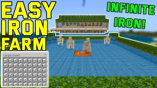 EASY Iron Farm Minecraft Bedrock 1.20! (Bedrock/Mcpe/Ps4/Xbox)