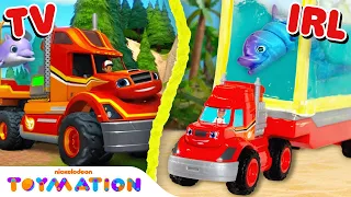 Big Rig Blaze Brings A Dolphin Home! | Blaze and the Monster Machines Toys | Toymation