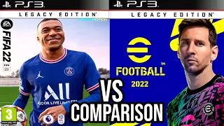 FIFA 22 Vs eFootball 2022 PS3