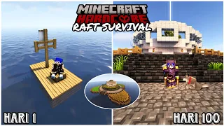 100 Hari di Minecraft Hardcore Raft Survival