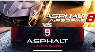 ASPHALT 9 LEGENDS Trailer VS ASPHALT 8 AIRBORNE Trailer Comparison