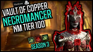 Diablo 4 Hardcore Necromancer Tier 100 Nightmare Dungeon | Season 3 (Vault Of Copper)