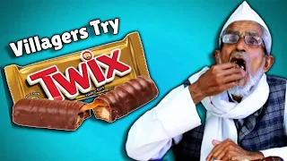 Villagers' First Time Trying Twix Chocolate Bars | Surprising Results! Tribal People Try