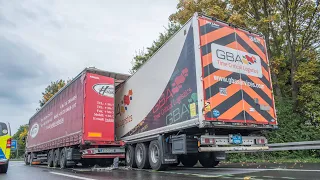 13.10.2022 - Two semi trucks colide and become wedged